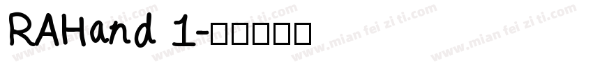 RAHand 1字体转换